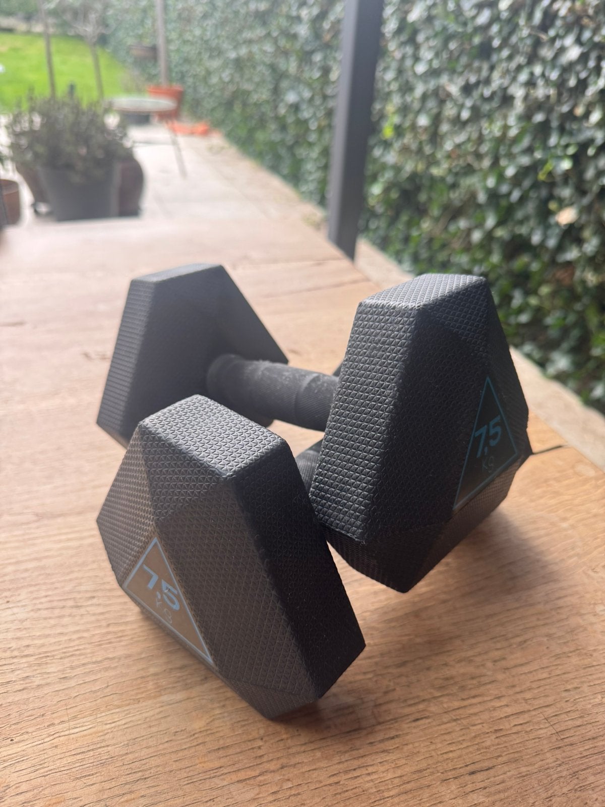 Dumbbell 7,5 kilo zwart - Domyos, Ophalen, Zo goed als nieuw, Dumbbell
