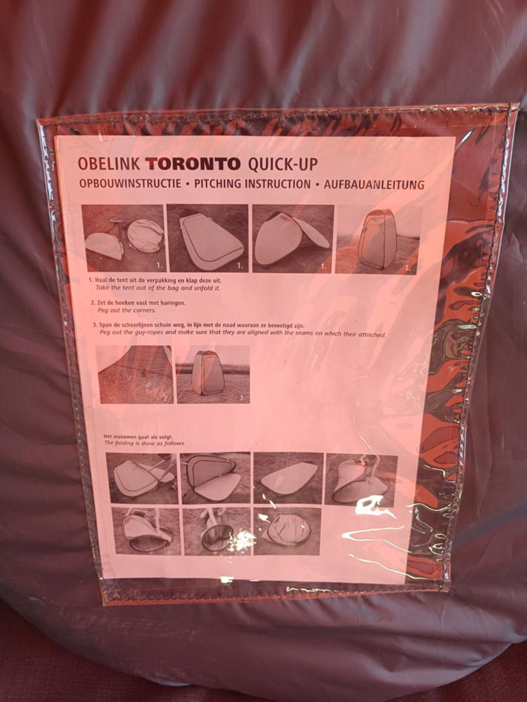 Obelink Toronto Quick-Up Tent - Snel Opzetbaar, Ophalen of Verzenden, Nieuw, Tot en met 2