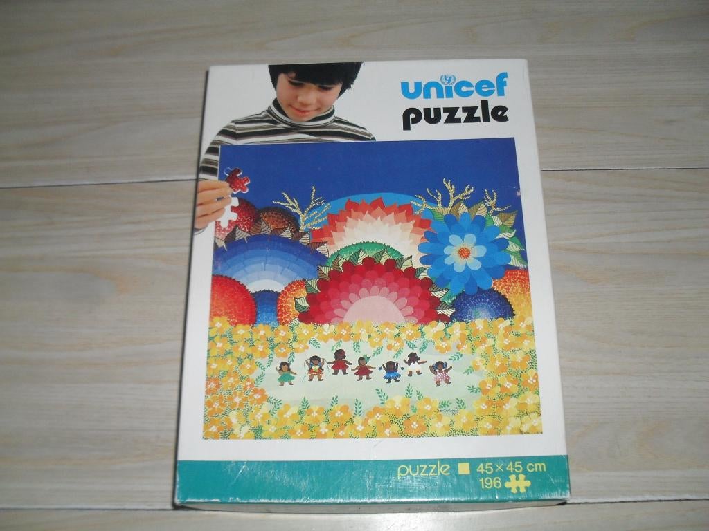 Unicef puzzle 196 stukjes, Hobby en Vrije tijd, Denksport en Puzzels, Ophalen, Minder dan 500 stukjes, Gebruikt, Legpuzzel