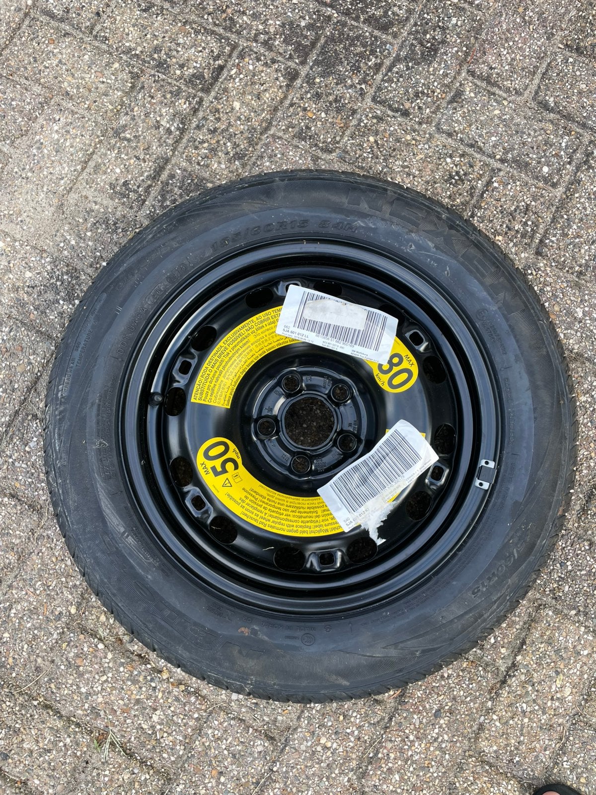 Thuiskomer / reservewiel 15 inch (5x100) origineel VAG zgan, Ophalen, Zo goed als nieuw