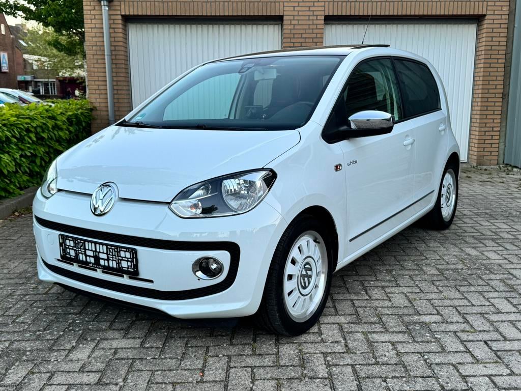 Volkswagen Up! 1.0 White 2013 Pano Leer Vol Opties!, Voorwielaandrijving, Wit, Leder, Bedrijf