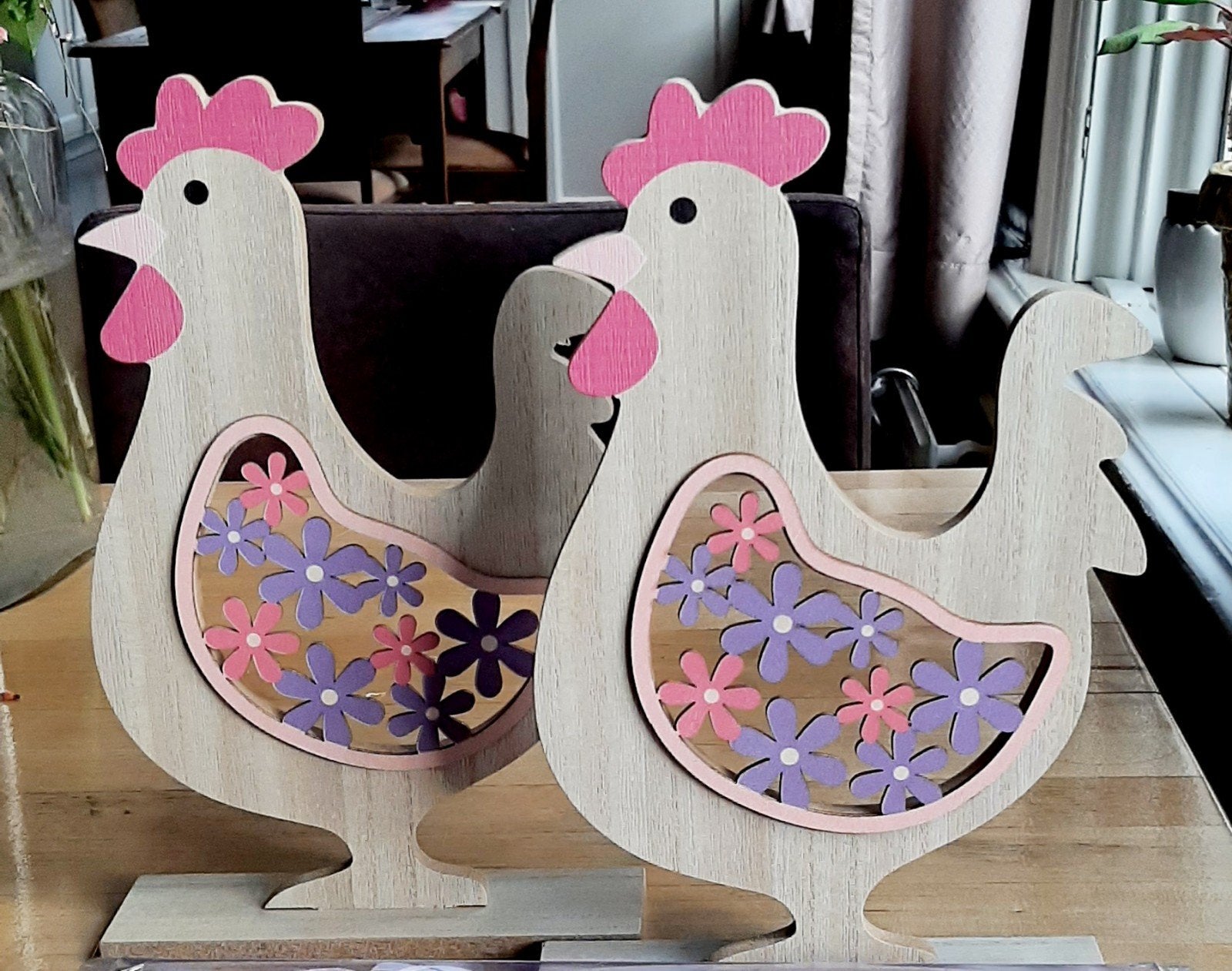houten kippen decoratie nieuw, Huis en Inrichting, Woonaccessoires | Overige, Hout, Meerkleurig, Nieuw, Ophalen of Verzenden