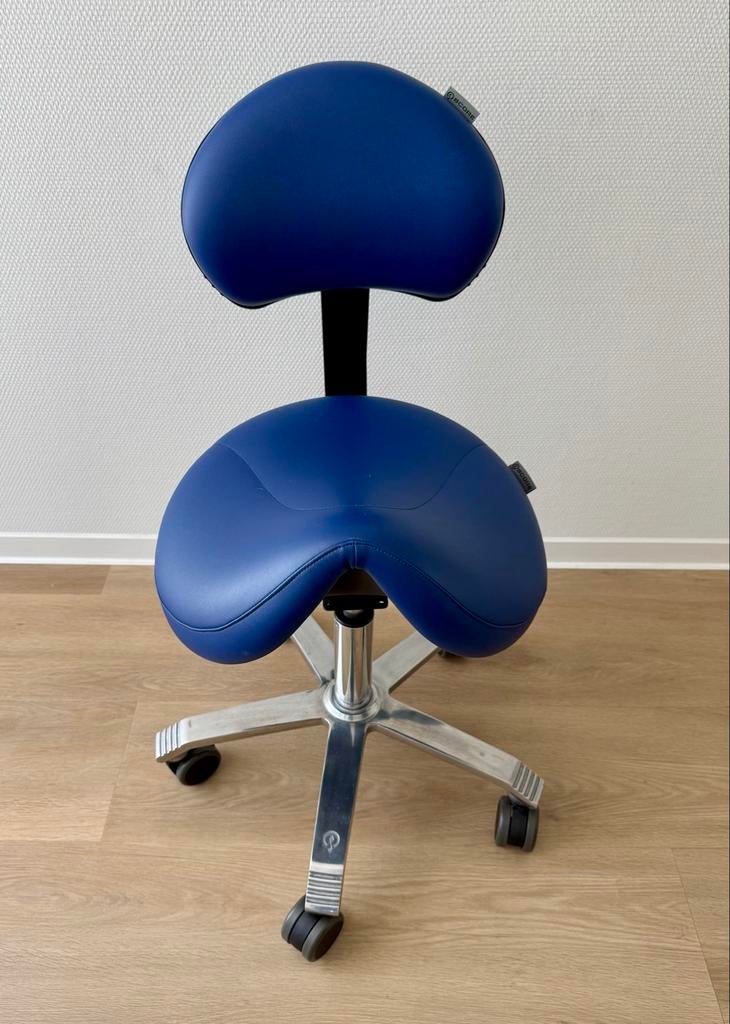 Score Jumper Ergonomische Zadelstoel met Lendensteun Blauw, Huis en Inrichting, Bureaustoelen, Zo goed als nieuw, Bureaustoel