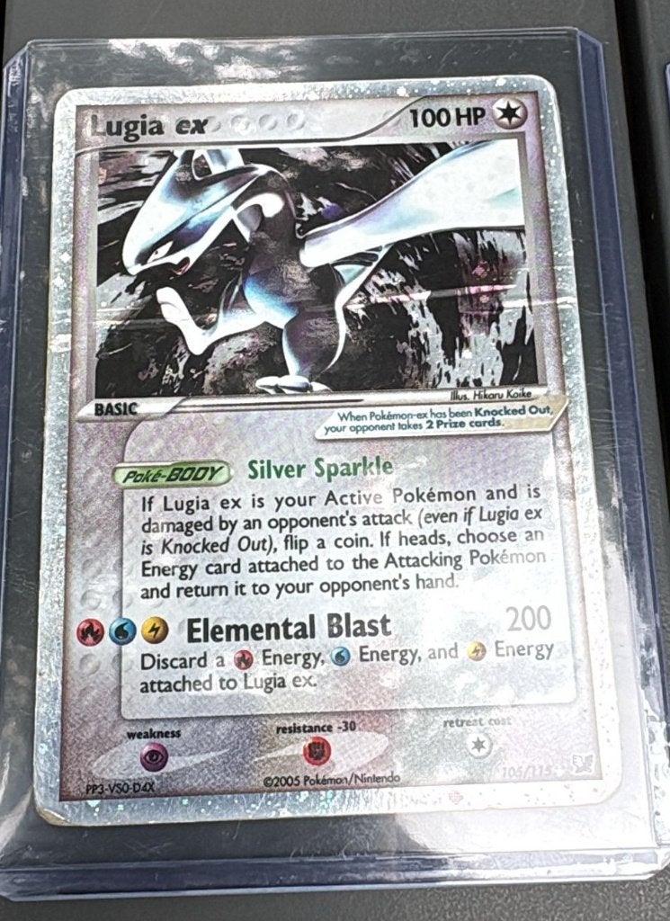 Pokémon Lugia ex 105/115 2005, Ophalen of Verzenden, Zo goed als nieuw, Losse kaart