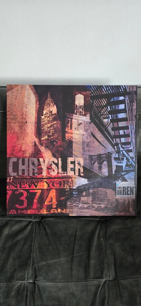 New York City Canvas Schilderij 60x60cm, Huis en Inrichting, Woonaccessoires | Schilderijen, Tekeningen en Foto's, 50 tot 75 cm