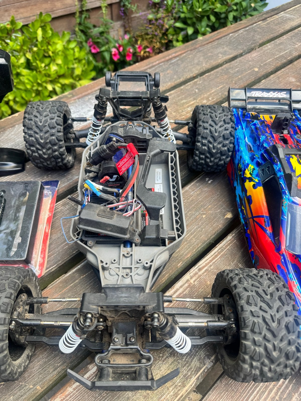 Traxxas Rustler VXL met veel accessoires, Hobby en Vrije tijd, Gebruikt, Auto offroad, Schaal 1:10, RTR (Ready to Run)