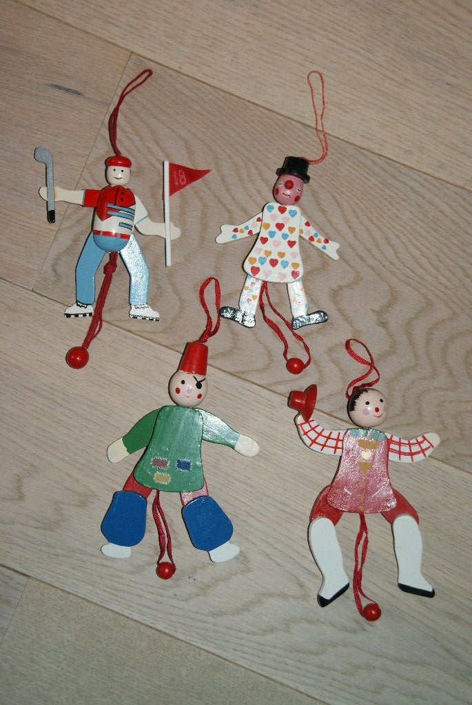 Te koop: Trekpop, hout, piraat, clown, Ophalen of Verzenden, Nieuw, Duw- of Trekspeelgoed