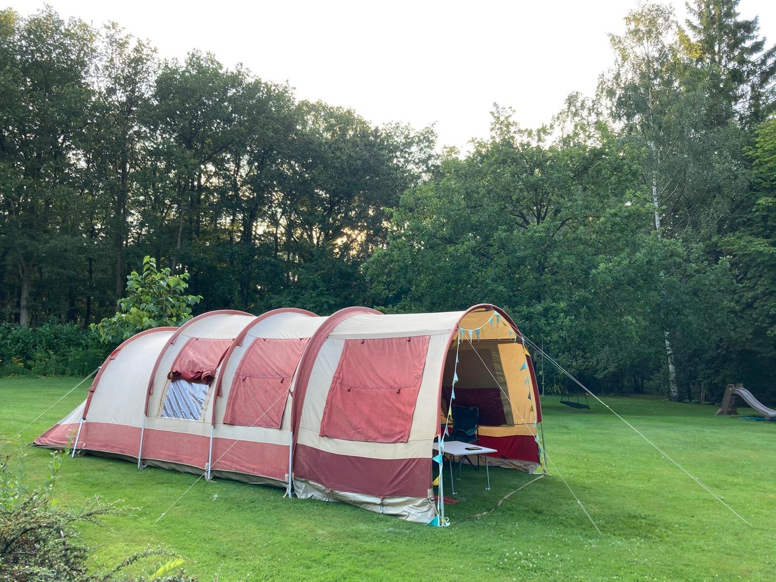 Katoenen tent (tunnel) De Vrijbuiter, ideaal voor gezinnen, Caravans en Kamperen, Tenten, Ophalen, Gebruikt, Tot en met 4
