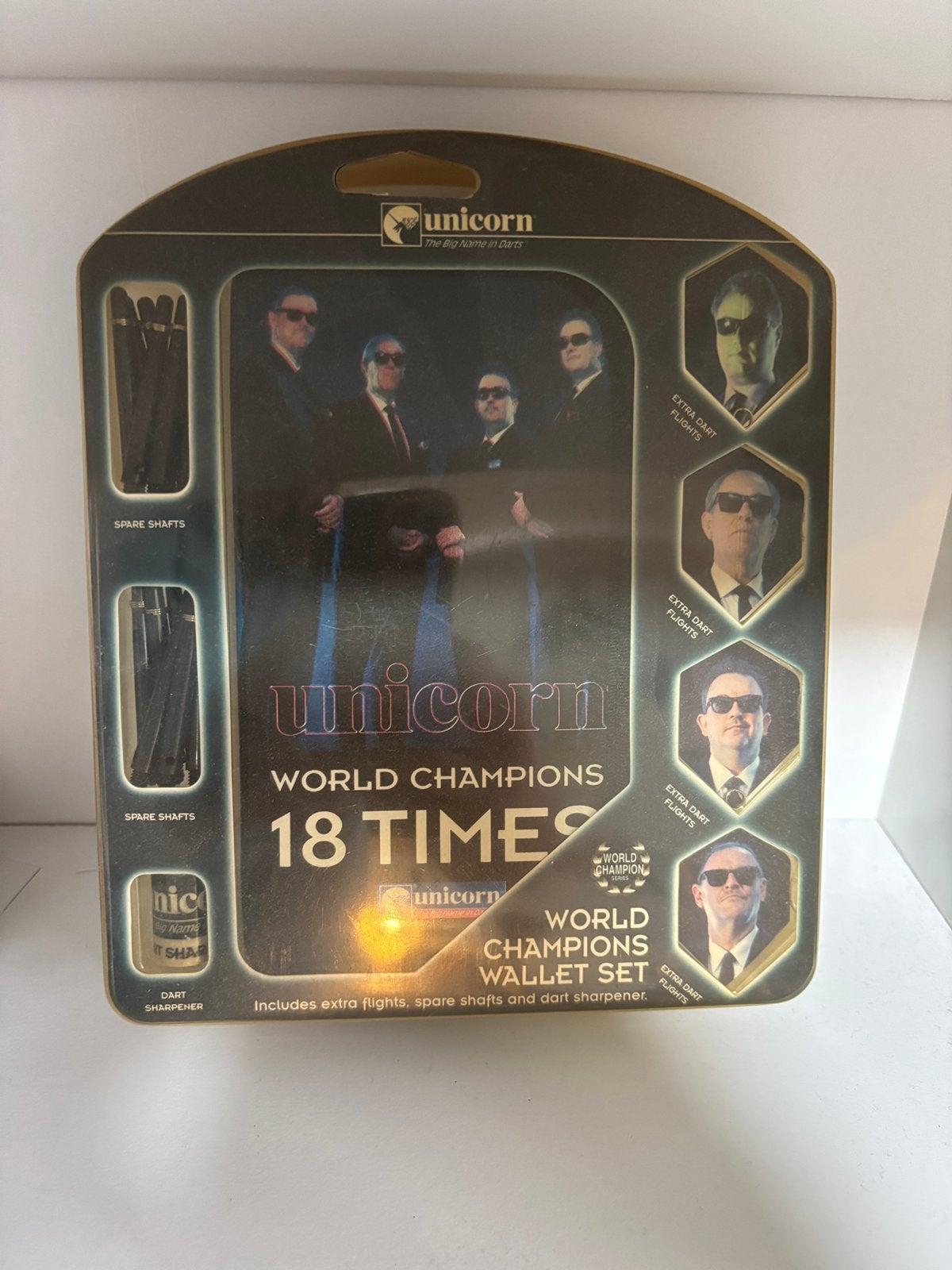 Unicorn Darts World Champions Wallet Set met flights, Ophalen of Verzenden, Zo goed als nieuw, Overige typen