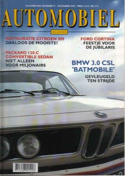 Automobiel 11 1992 : Ford Cortina - BMW 3.0 CSL - Packard, Boeken, Ophalen of Verzenden, Gelezen, Algemeen