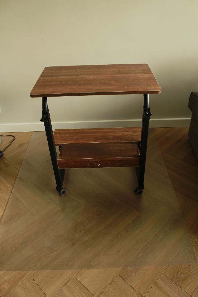 Modern Adjustable Rolling Desk, In hoogte verstelbaar, 60 cm, Bruin, Ophalen of Verzenden