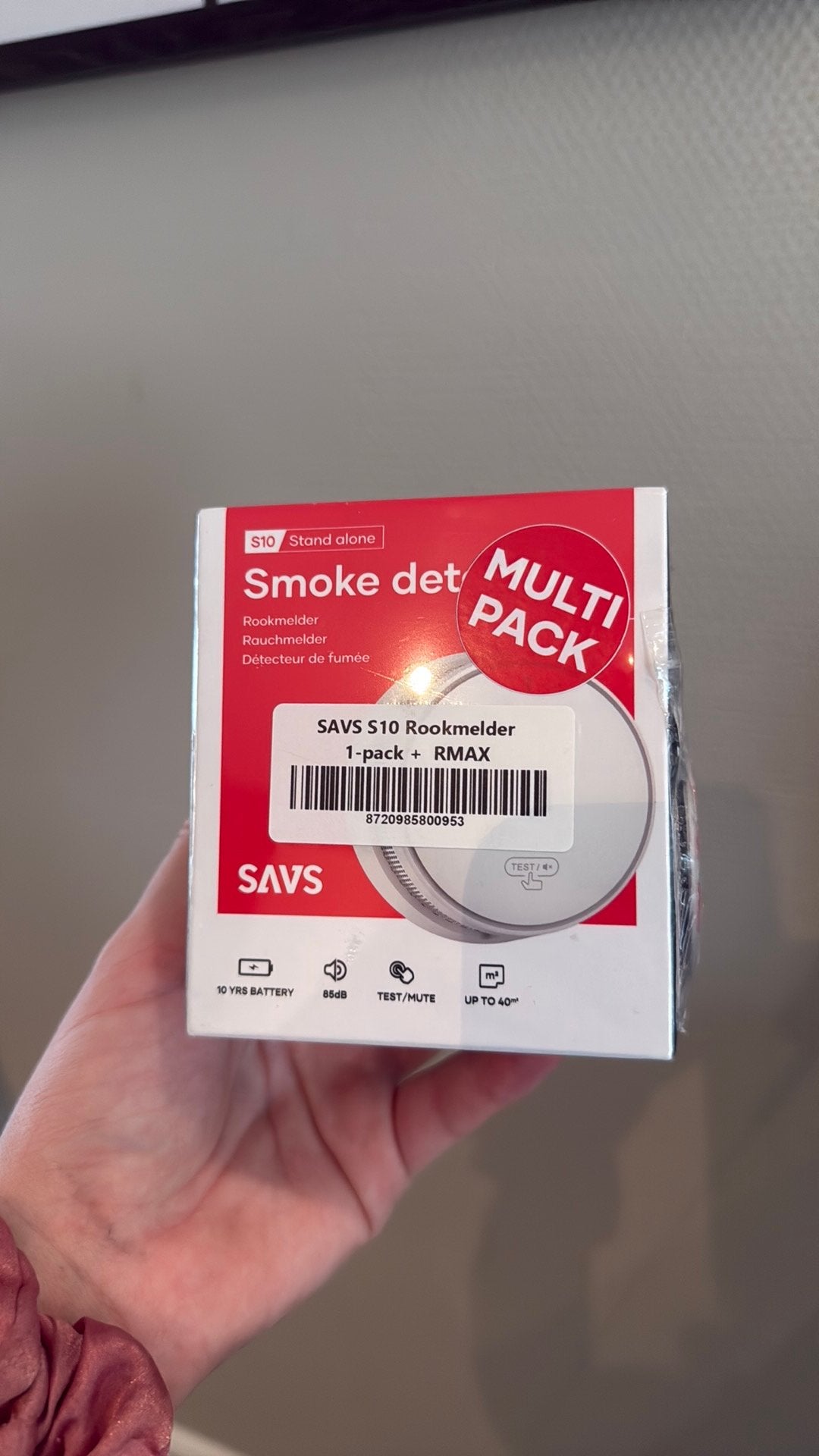 Rookmelder smoke detector, Ophalen of Verzenden, Zo goed als nieuw, Detector, Sensor of Melder, Rook