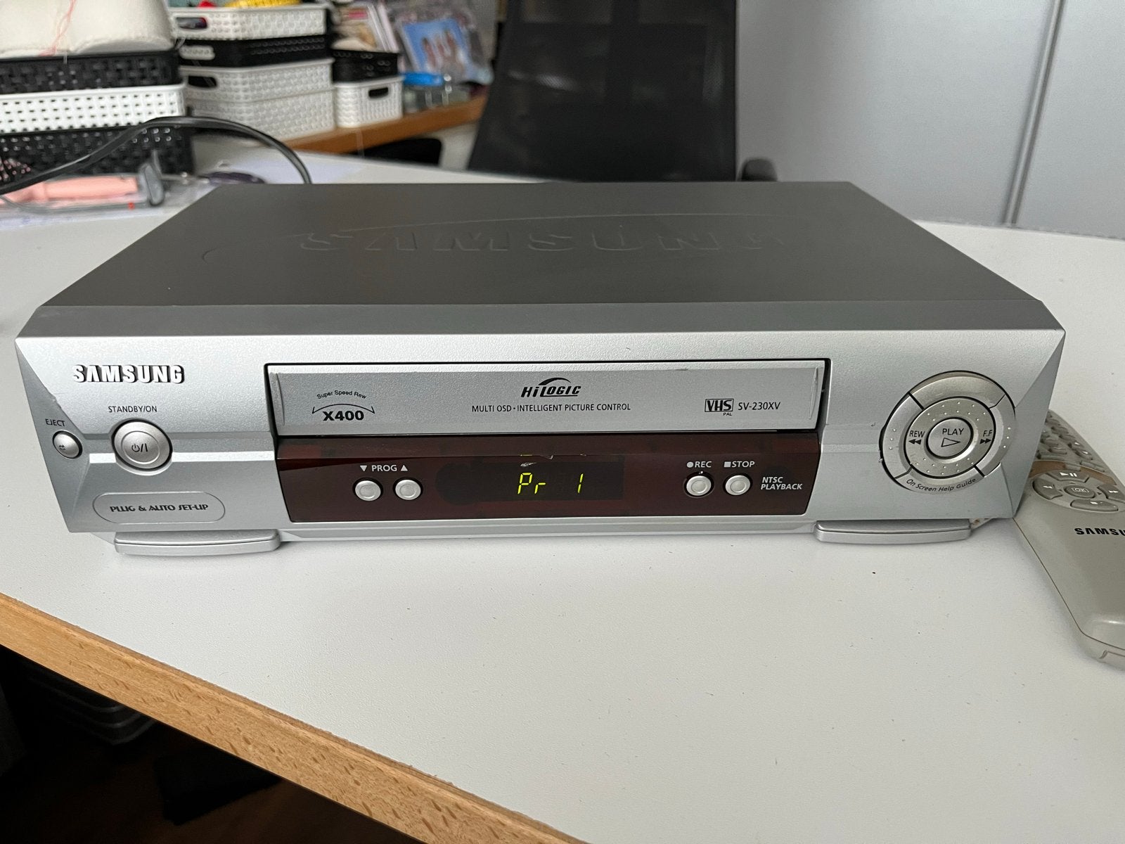 Samsung SV-230XV VHS-speler met afstandsbediening, Ophalen of Verzenden, Gebruikt, VHS-speler of -recorder