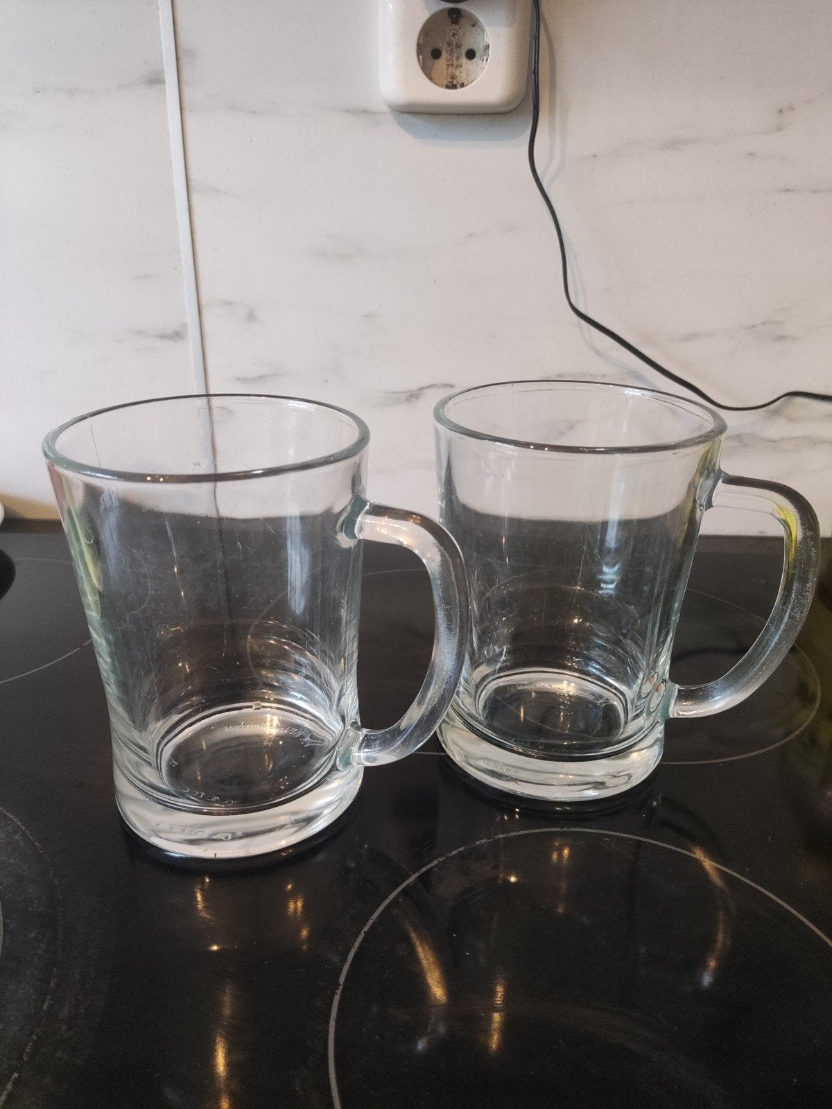 2 grote glazen bierpul, Ophalen of Verzenden, Zo goed als nieuw, Bierglas