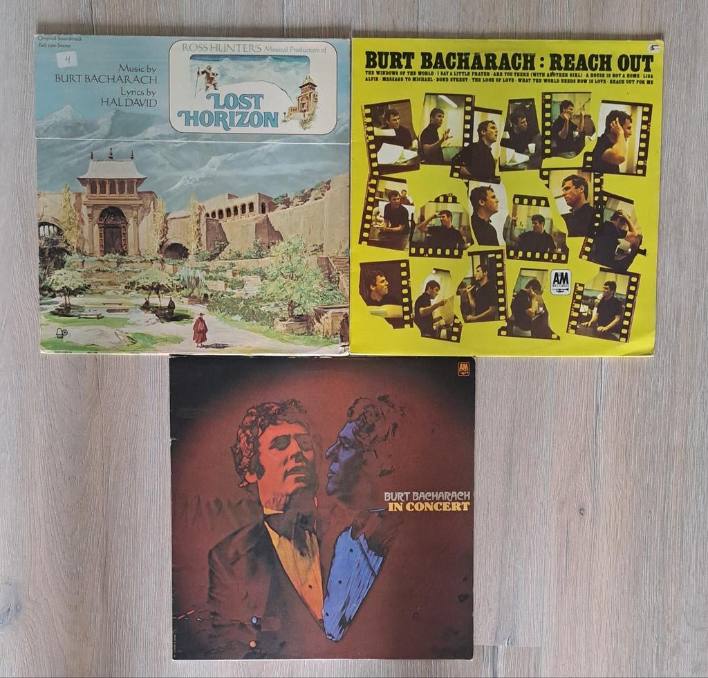 3x LP Burt Bacharach: Reach Out, Lost Horizon, In Concert, Gebruikt, Ophalen of Verzenden, 1970 - 1979, Complilatie