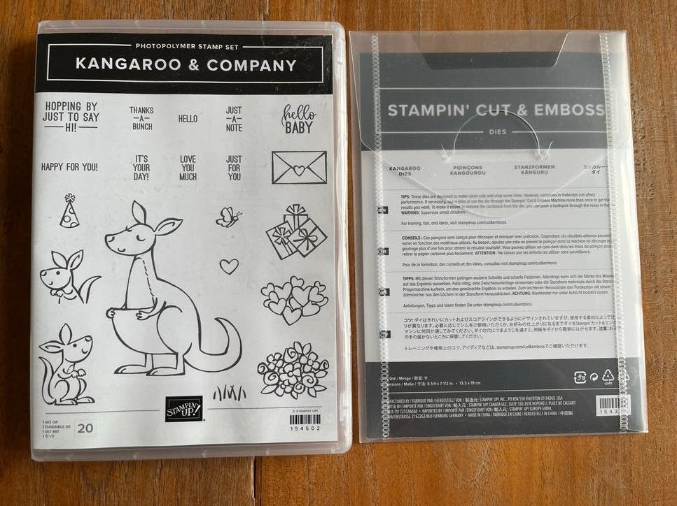 Stampin’ Up! Stempelset en dies Kangoeroe & Co, Hobby en Vrije tijd, Ophalen of Verzenden, Zo goed als nieuw, Clearstamp