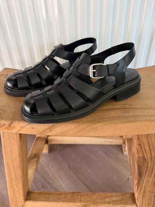 zwarte leren sandalen Vagabond Bijenkorf open schoen maat 40, Zwart, Nieuw, Vagabond, Sandalen of Muiltjes
