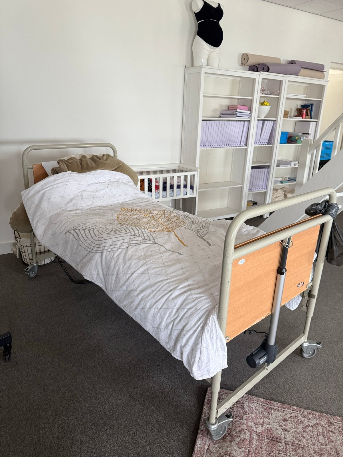Verstelbaar ziekenhuisbed met afstandsbediening, Ophalen, 90 cm, 200 cm, Metaal