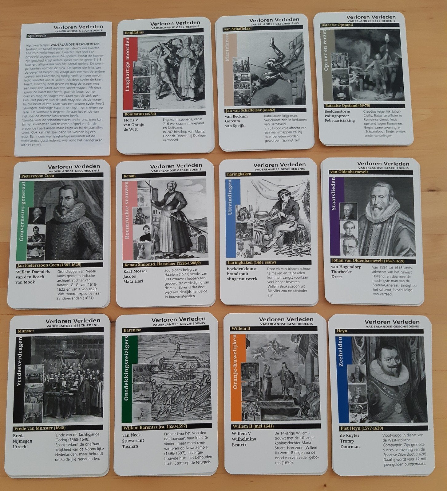 Geschiedenis Verloren Verleden kwartetspel, Ophalen of Verzenden, Gebruikt, Kwartet(ten)