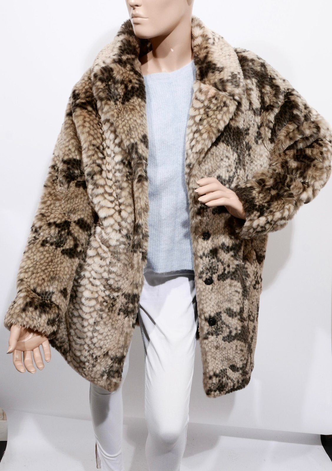 GIACOMO faux fur bontjas maat M ZGAN, Ophalen of Verzenden, Zo goed als nieuw, Maat 38/40 (M), Bruin