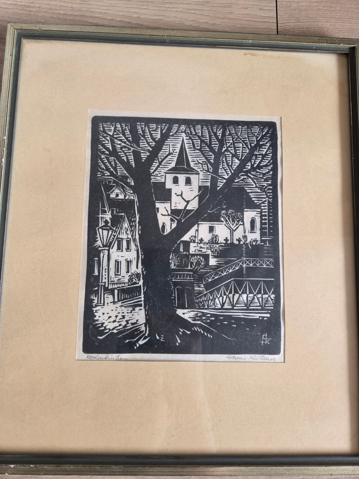 Hanns Kittner - Rodenkirchen Houtsnede, Ophalen of Verzenden