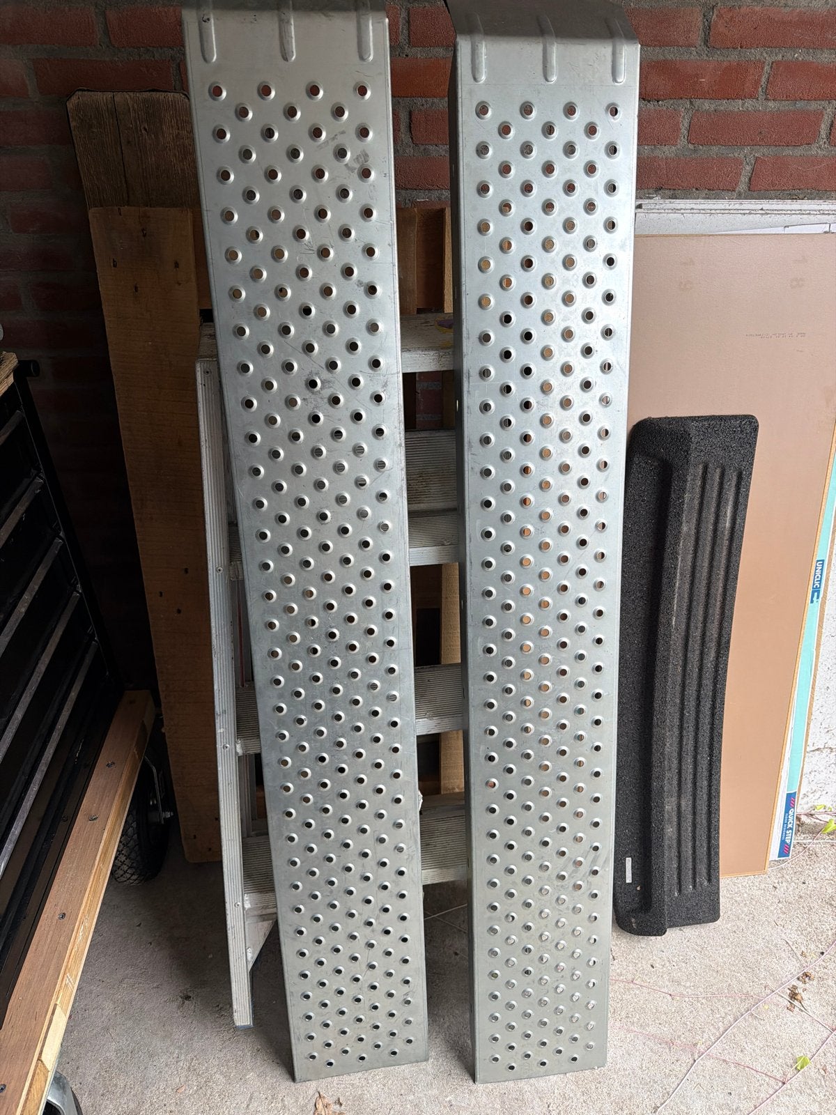 Aluminium opritten / oprijplaten, Ophalen, Gebruikt