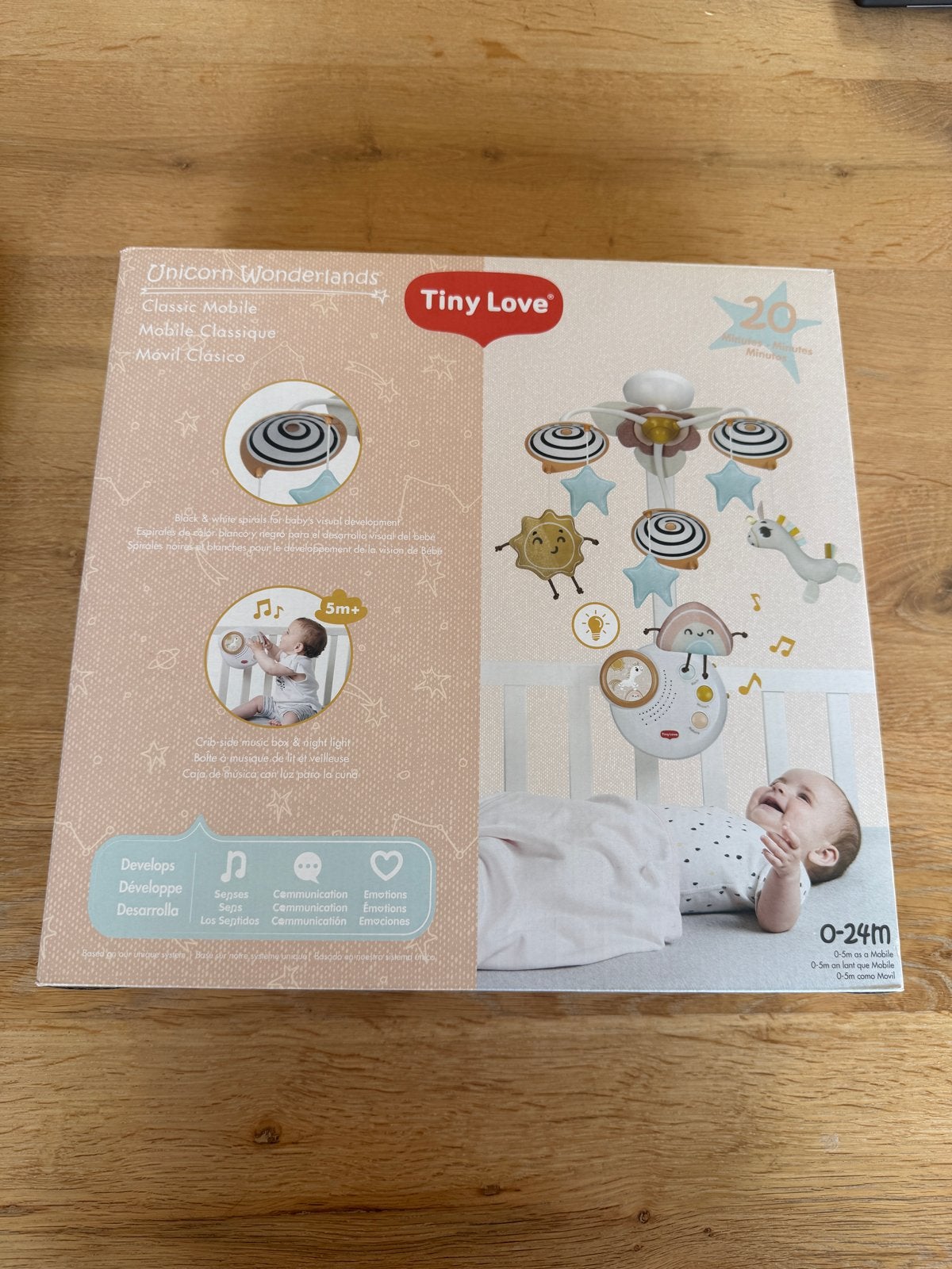 Tiny Love Mobiel voor Box - Unicorn Wonderlands, Ophalen of Verzenden, Zo goed als nieuw, Mobiel, Met geluid