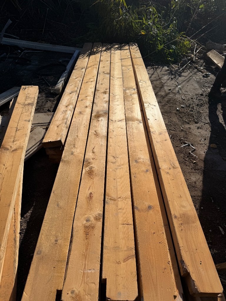 Vuren houten balken geschaafd gebruikt 500x7x18, Doe-het-zelf en Verbouw, Ophalen, Gebruikt, Balk, Vuren