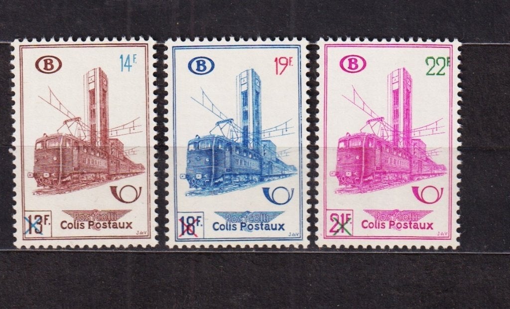 België spoorwegzegels 1956 TR358-360 *, Ophalen, Spoor van plakker, Postfris, Treinen