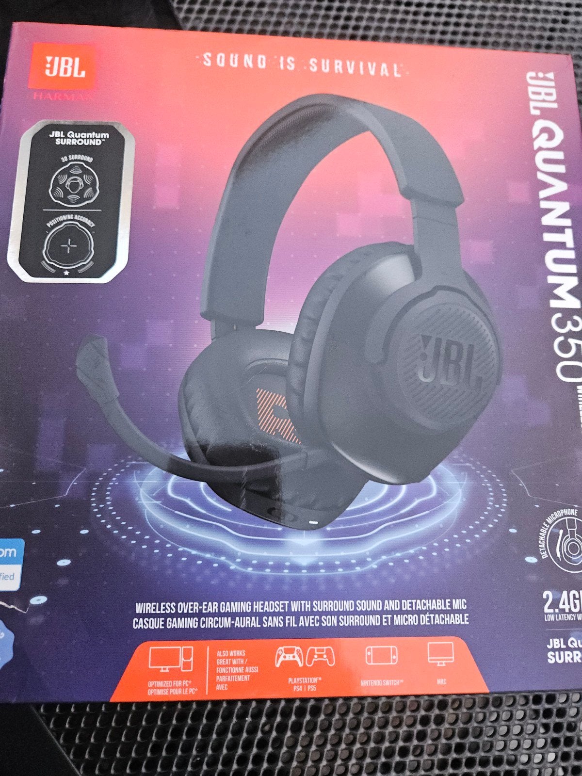 JBL Quantum 350 Draadloze Gaming Headset met Surround Sound, Ophalen, Nieuw, Overige merken, Surround