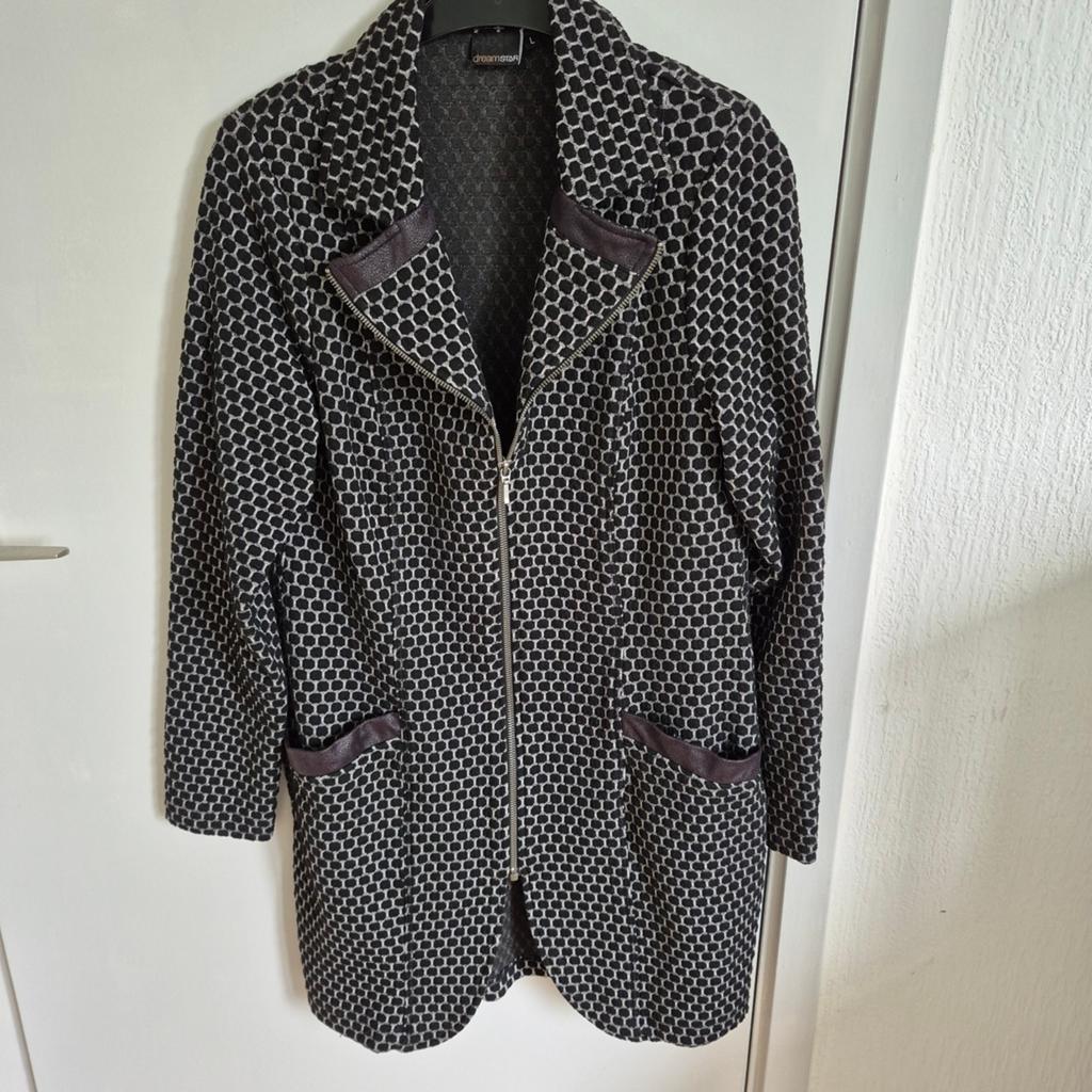 DREAMSTAR Dames Jas Zwart/Wit Maat L - Zeer Goed, Ophalen of Verzenden, Zo goed als nieuw, Zwart
