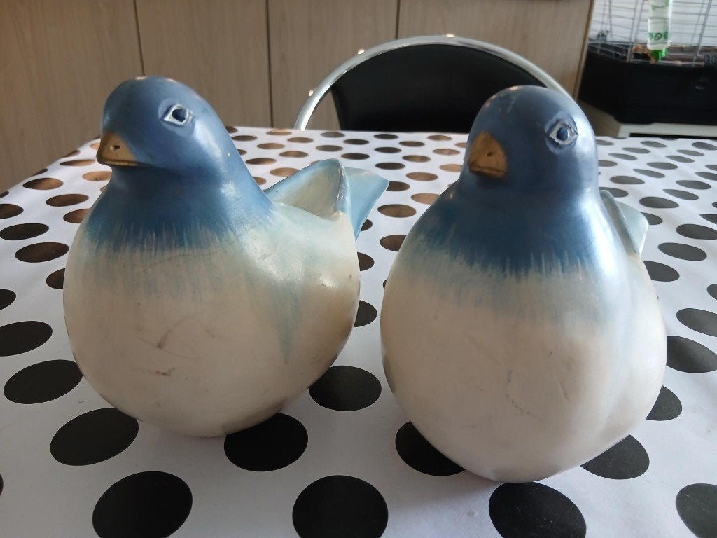 Gezellig koppeltje duiven..., Tuin en Terras, Ophalen of Verzenden, Gebruikt, Steen, Dierenbeeld