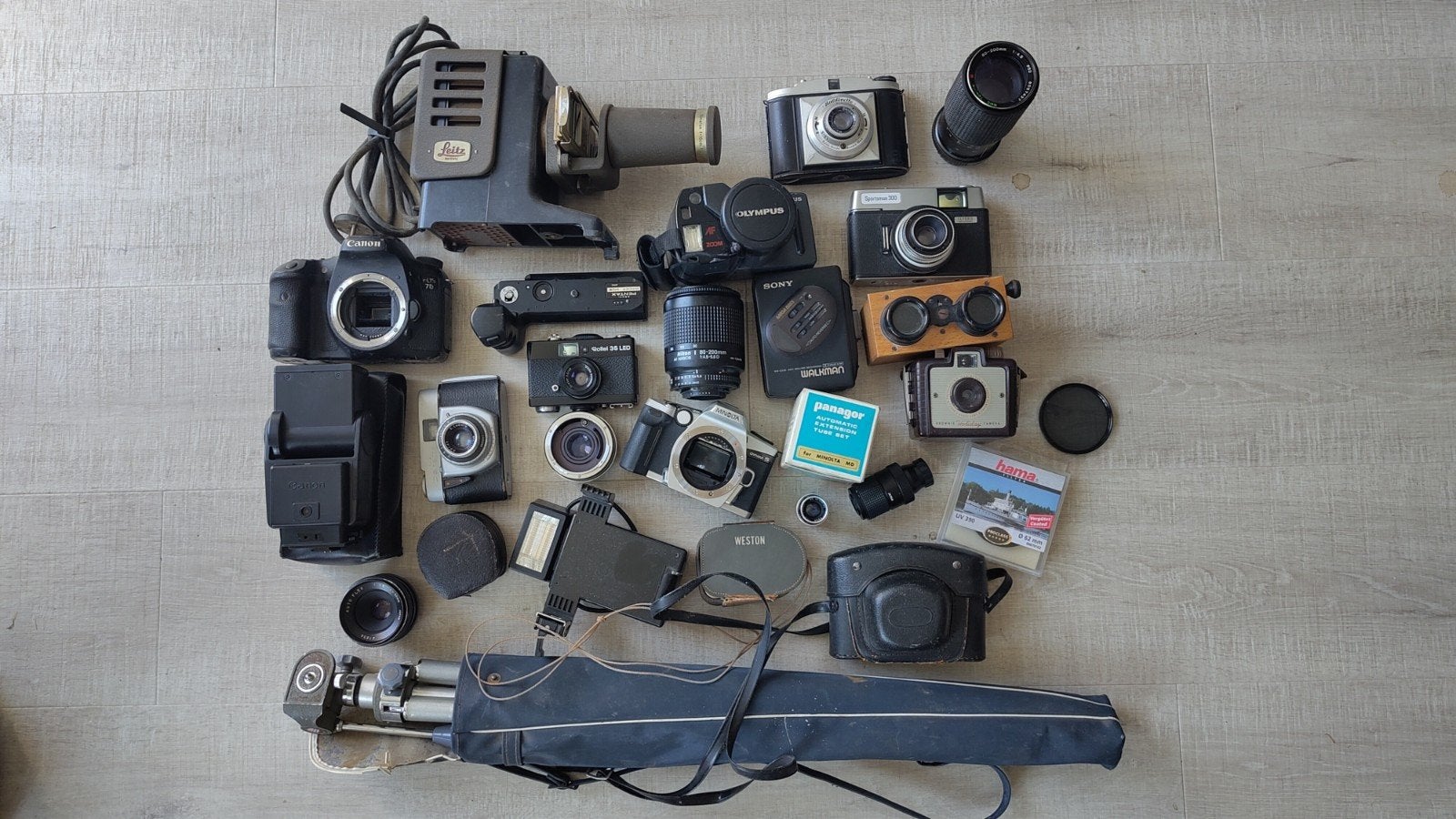 Cameraverzameling - Leitz, Canon, Nikon, Rollei, Olympus, Audio, Tv en Foto, Fotocamera's Analoog, Ophalen, Spiegelreflex, Leica