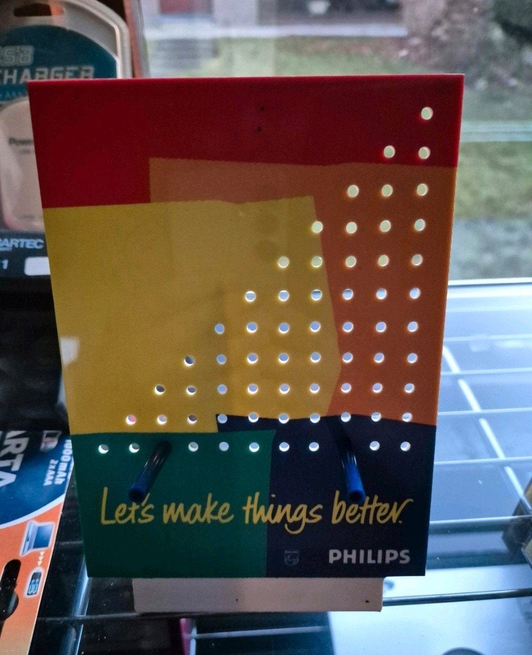 Vintage Philips 'Let's make things better' display, Ophalen of Verzenden, Nieuw, Verschillende onderwerpen