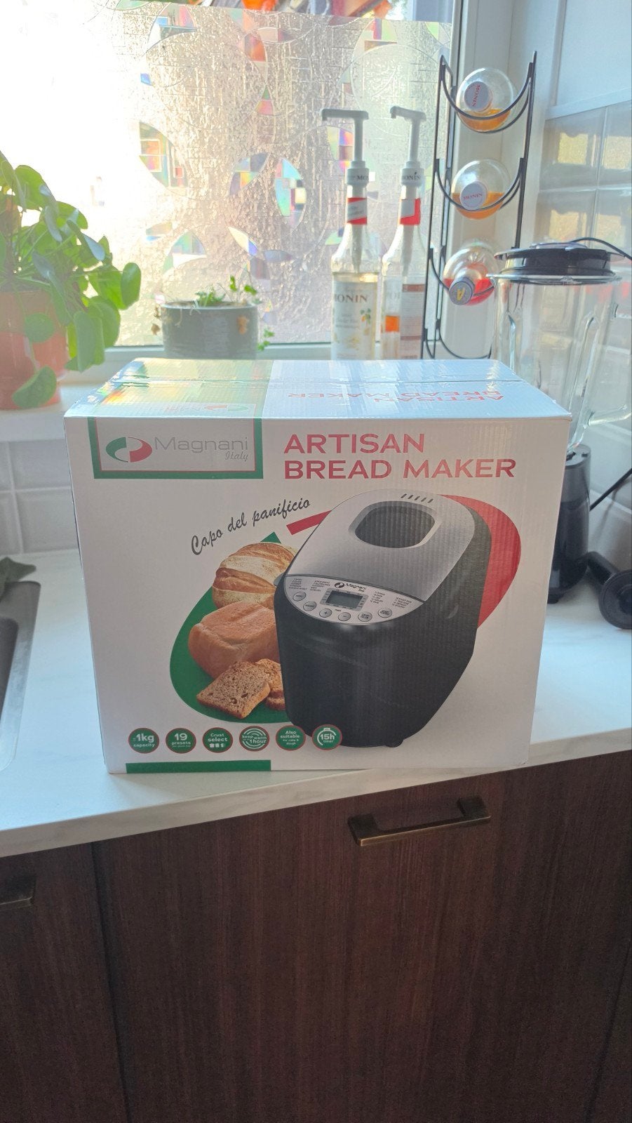 Nieuwe Magnani Artisan Broodmachine - Ongeopend!, Met timer, Meer dan 10 programma's, 800 tot 1200 gram deeg, Nieuw