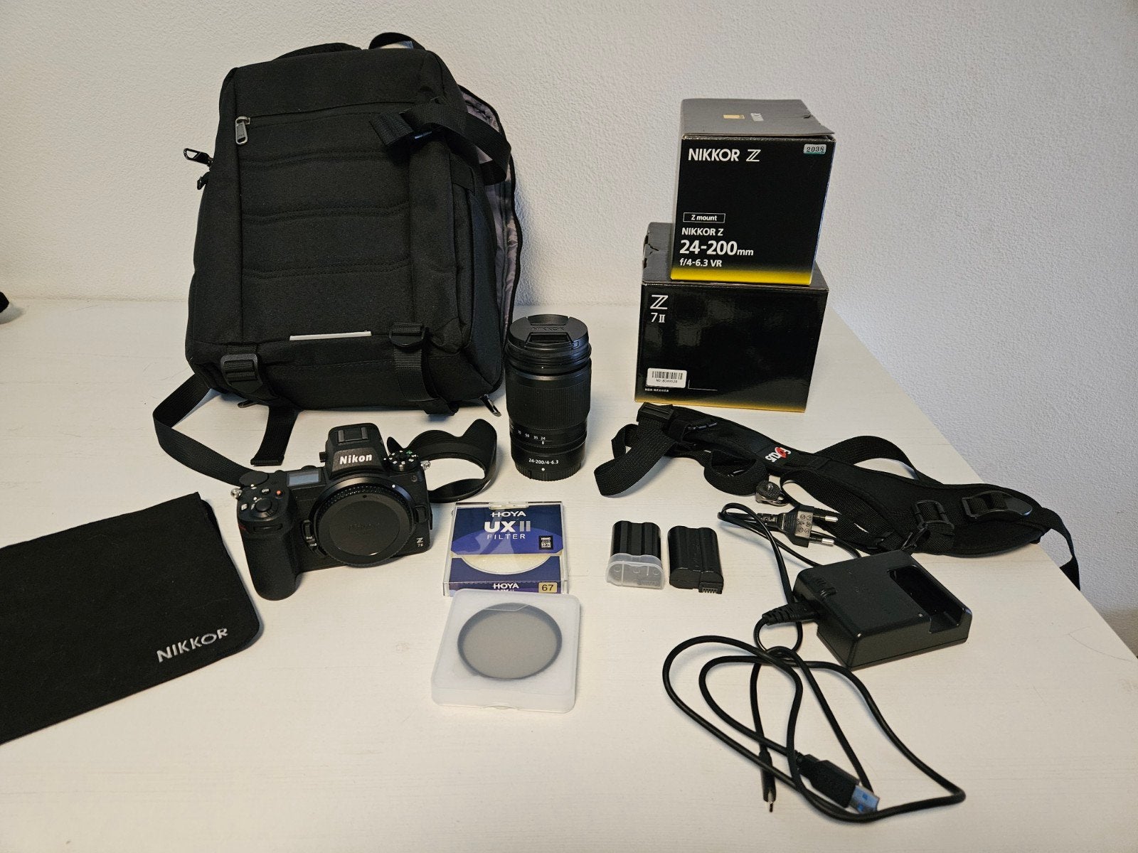 Nikon Z7ii (rond 900 clicks) met Nikkor Z 24-200mm lens, Nikon, Camera, Ophalen, Zo goed als nieuw
