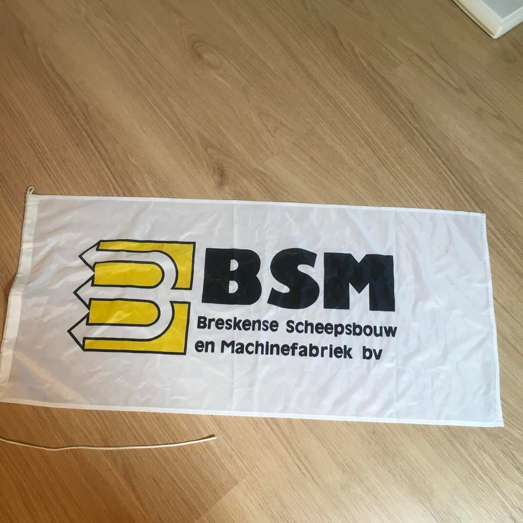 Reclamevlag BSM Breskense Scheepvaart Machinefabriek, Ophalen of Verzenden