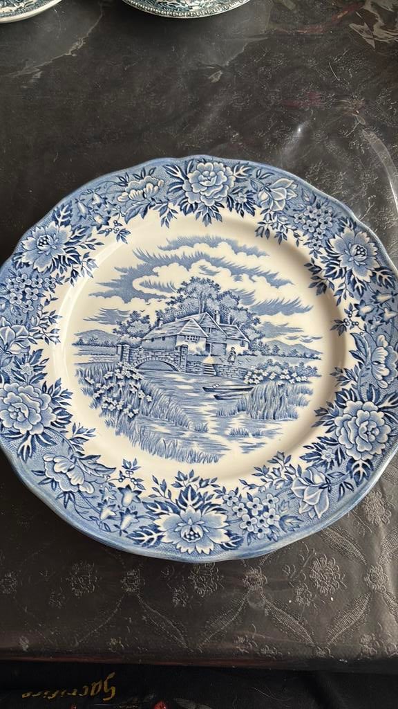 Antiek bord Salem China, English village, Antiek en Kunst, Ophalen of Verzenden