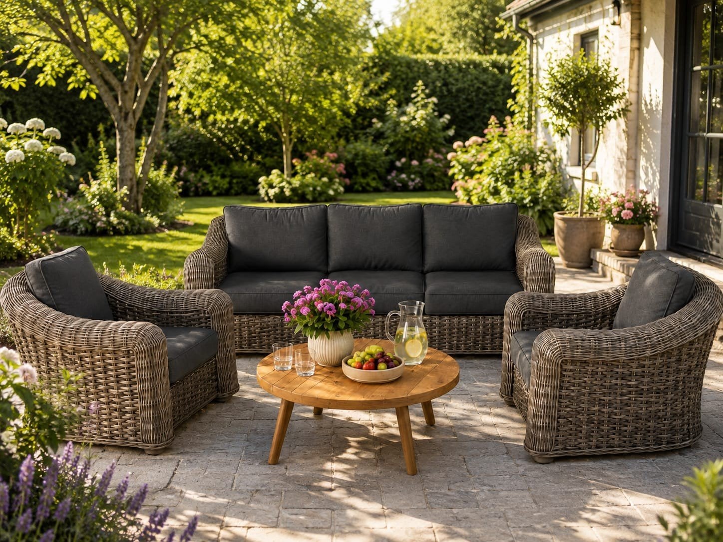 Luxe exclusieve Loungeset DaVinci met 5 Zitplaatsen Nieuw, 5 zitplaatsen, Ophalen of Verzenden, Loungeset, Wicker