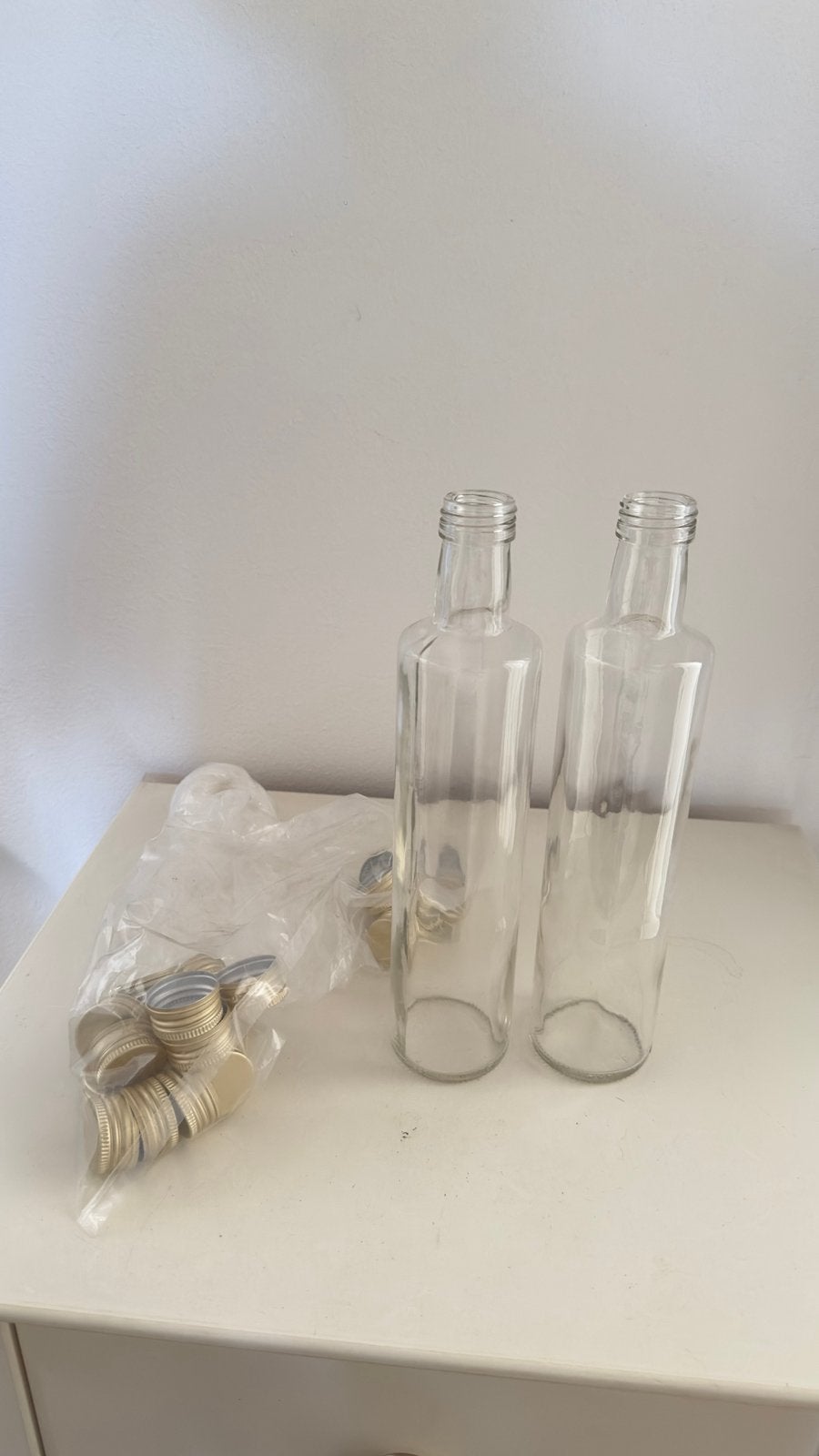 Glazen flessen met dop 15 stuks, Ophalen, Nieuw, Overige typen