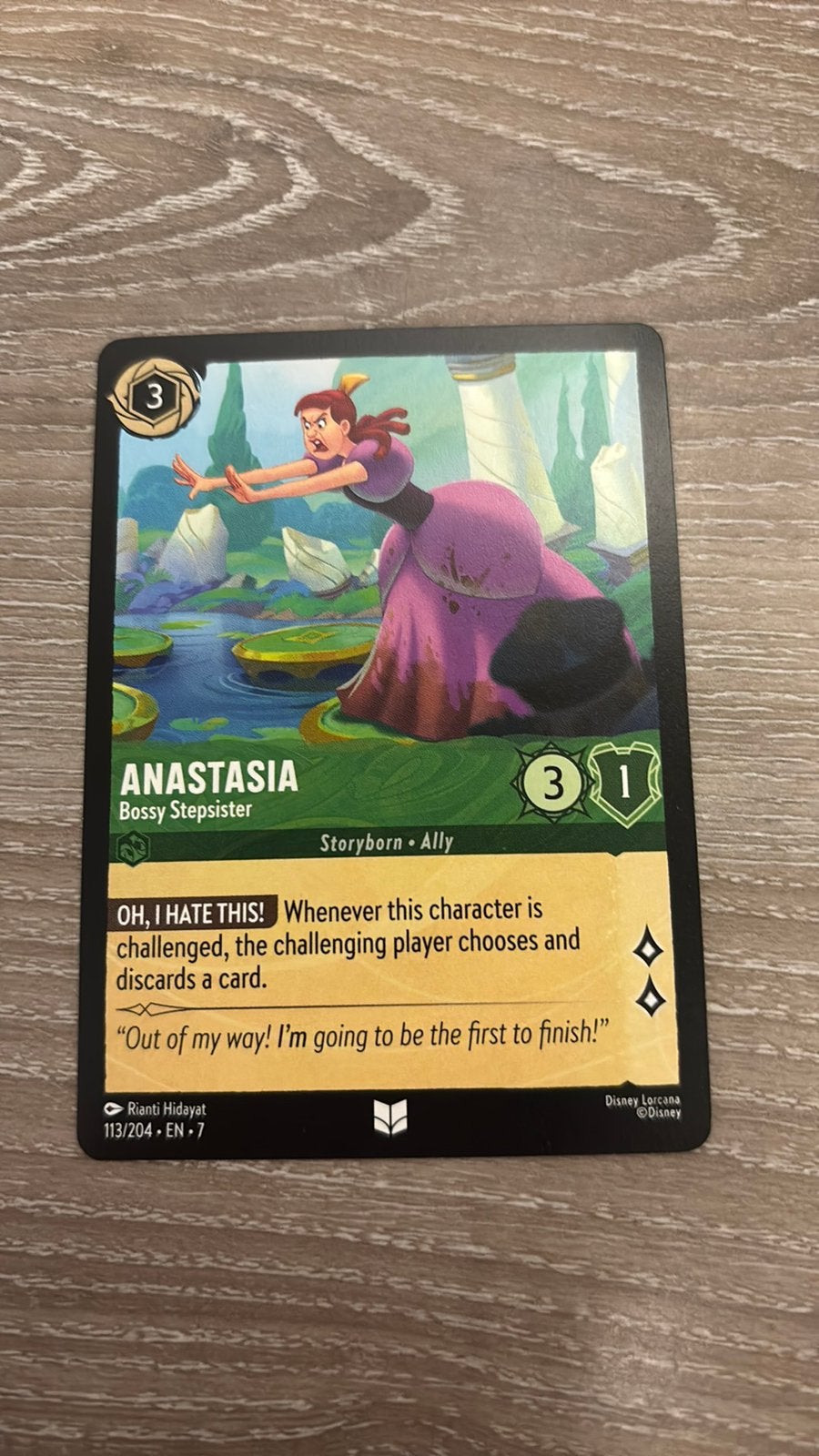 Disney Lorcana Anastasia stepsister 113-204 7ARI nonfoil, Hobby en Vrije tijd, Ophalen of Verzenden, Zo goed als nieuw