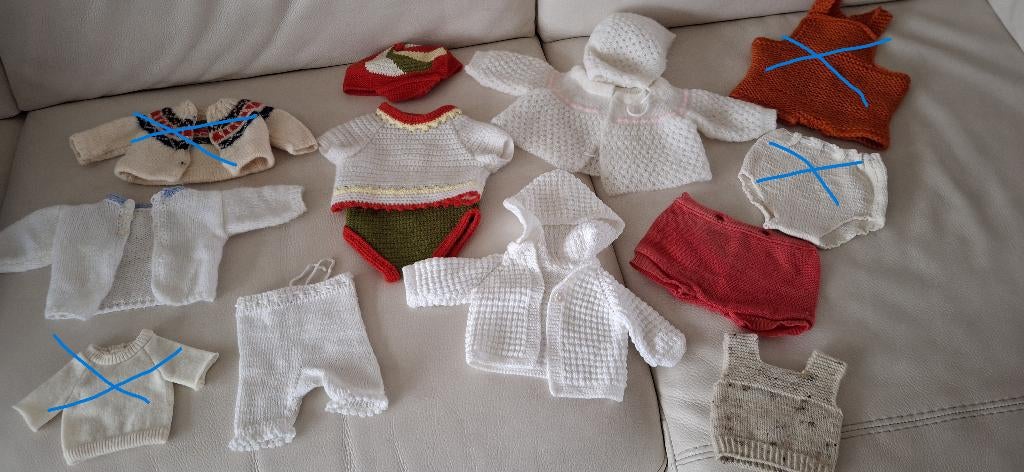 Poppenkleertjes (retro kleertjes), Ophalen of Verzenden, Gebruikt, Pop