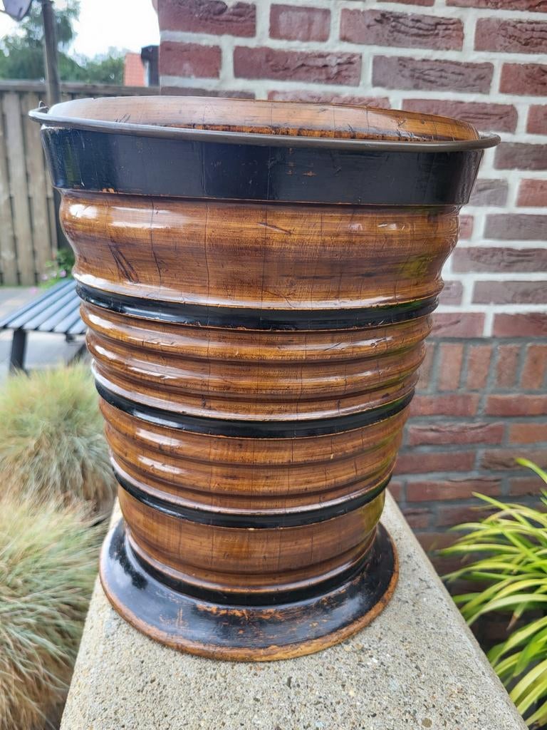 Antieke houten thee emmer, Antiek en Kunst, Ophalen of Verzenden