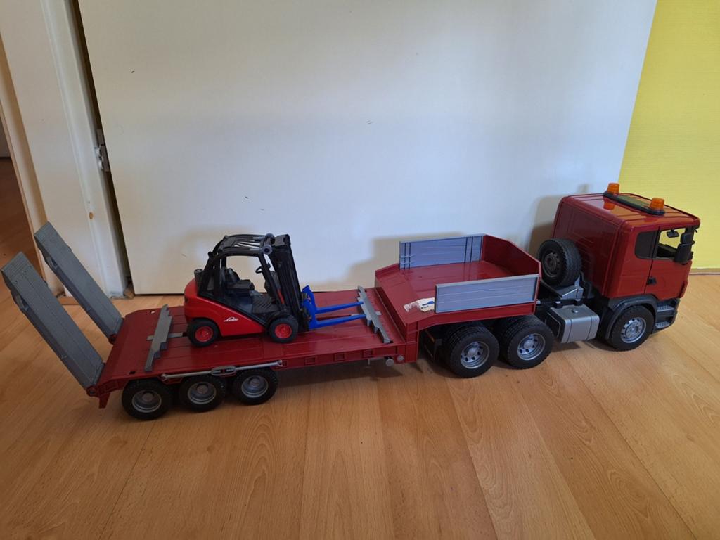 Dieplader met heftruck speelgoedset, Kinderen en Baby's, Ophalen of Verzenden, Gebruikt