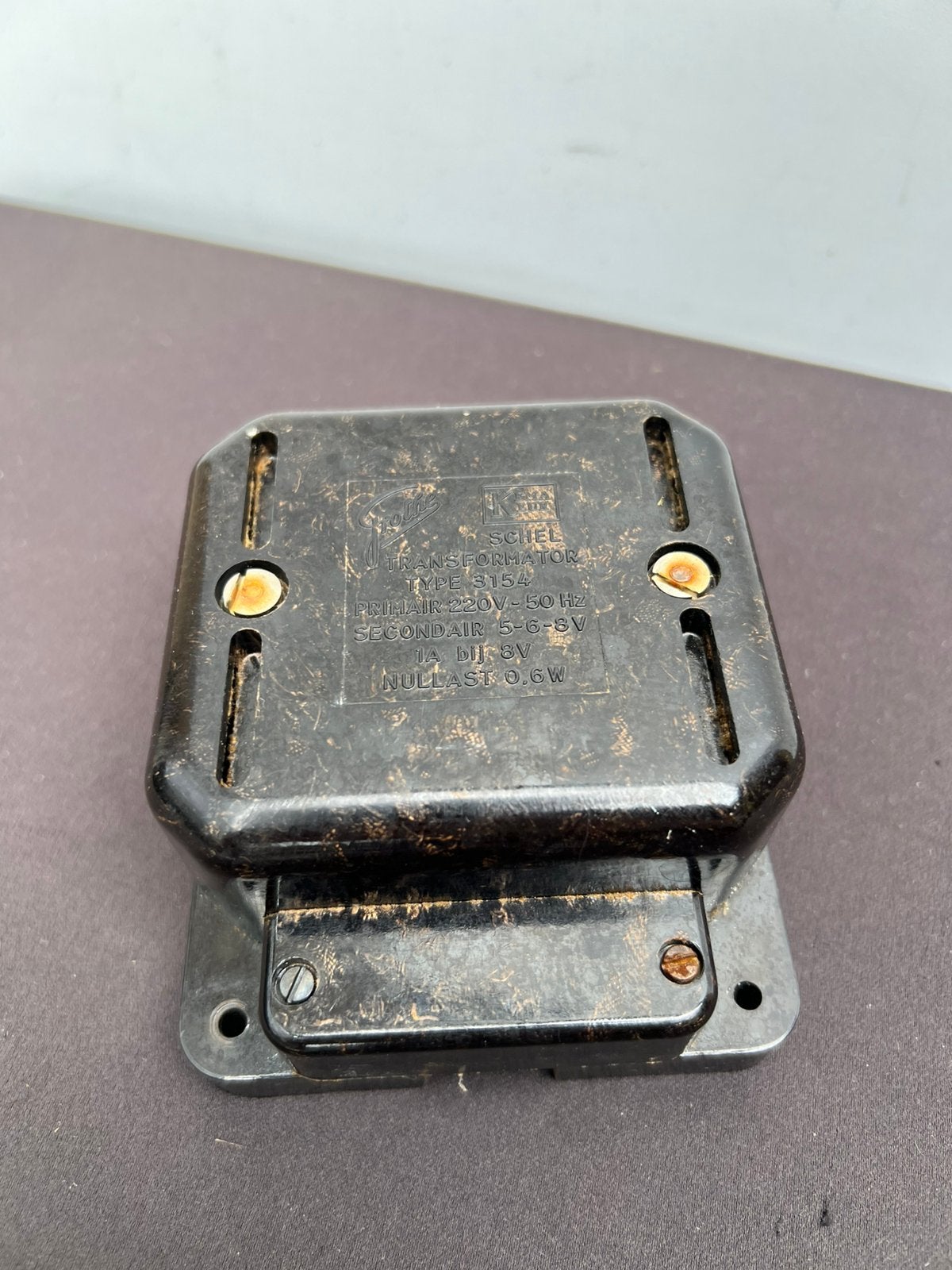 Te Koop : Bakeliet Schel Transformator 3154 Trafo, Ophalen of Verzenden, Gebruikt, Overige typen