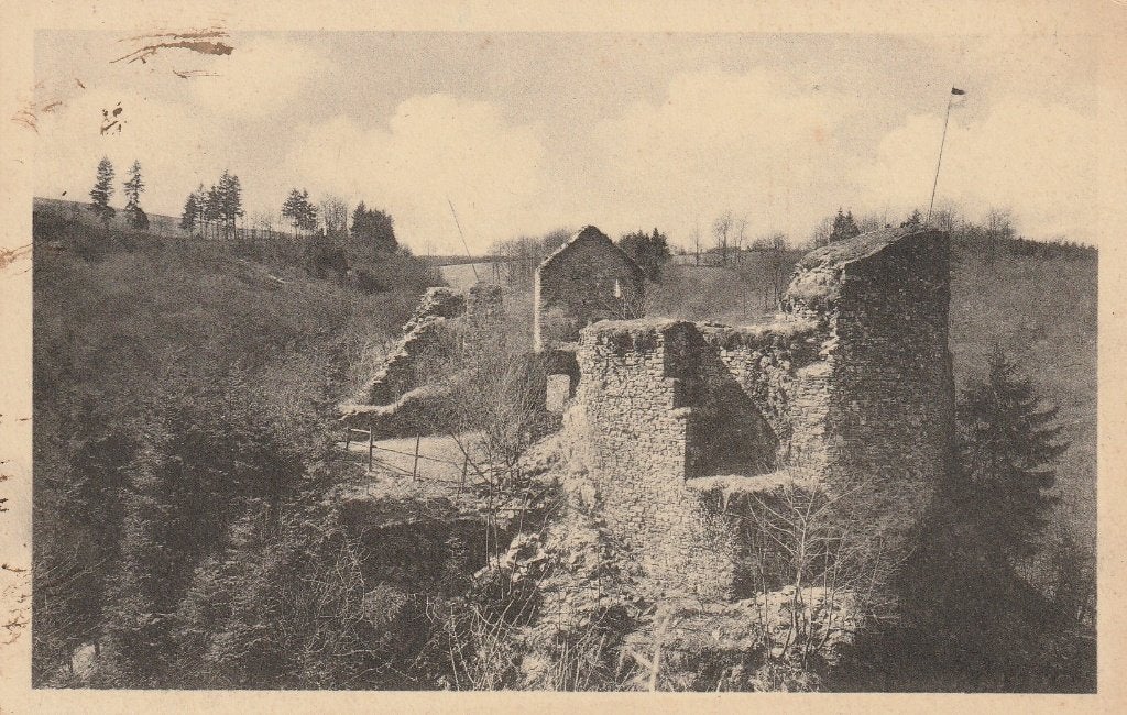 Robertville - Ruine van Reinhardstein, Verzamelen, Ansichtkaarten | België, Ophalen of Verzenden, 1920 tot 1940, Ongelopen, Luik