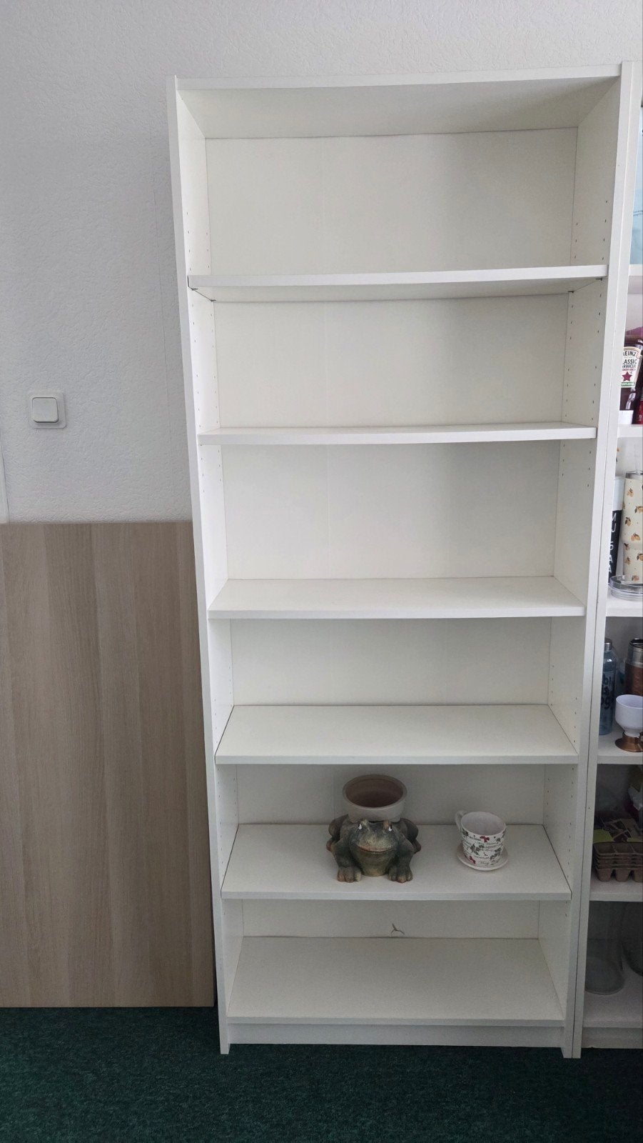Witte Boekenkast met Verstelbare Planken, Huis en Inrichting, Kasten | Boekenkasten, Ophalen, Met plank(en), Gebruikt, 200 cm of meer