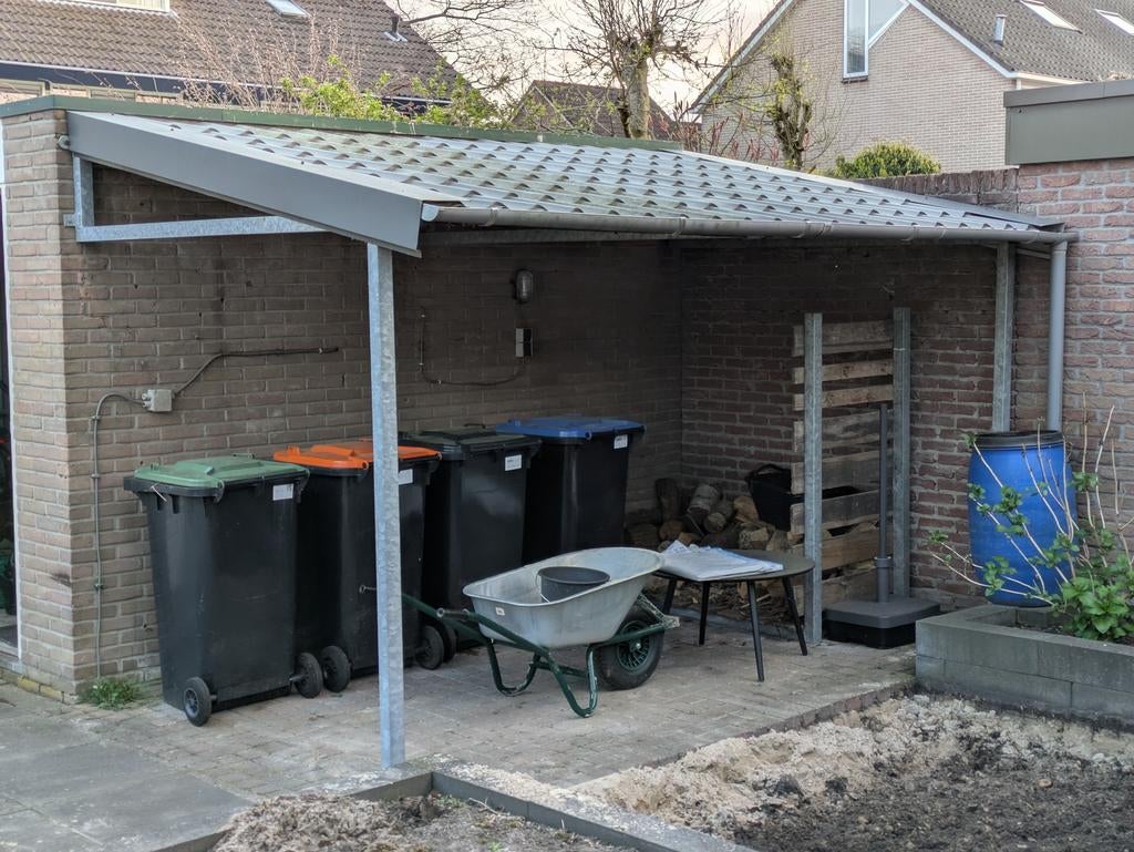 Overkapping stalen profielen - zelf demonteren, Ophalen, Gebruikt