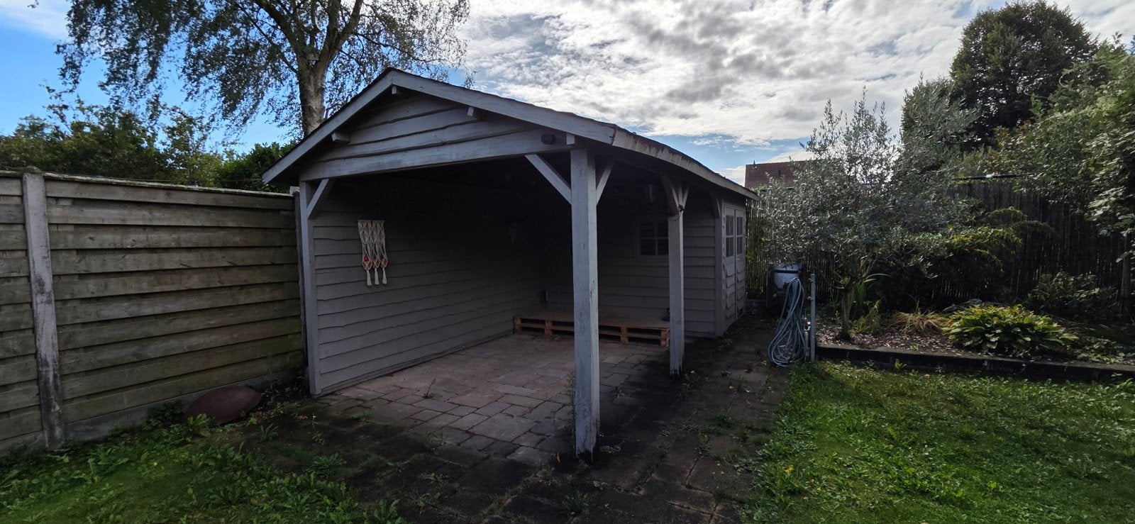 Tuinhuis met overkapping, Tuin en Terras, Tuinhuizen, Ophalen, Tuinhuis, 2 ramen, 500 cm of meer