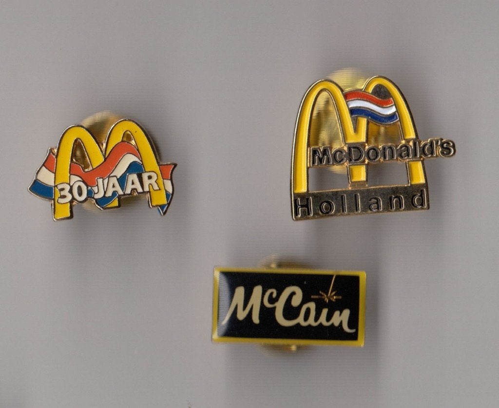 McDonalds Nederland pins, Gebruikt, Niet vindbaar, Niet vindbaar, Speldje of Pin